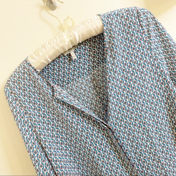 JOIE VIOLETTE Silk Geometric Print Blouse - Picture 6 of 8